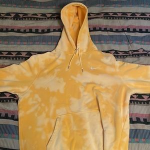 Vintage Nike Hoodie Yellow Tie Dye